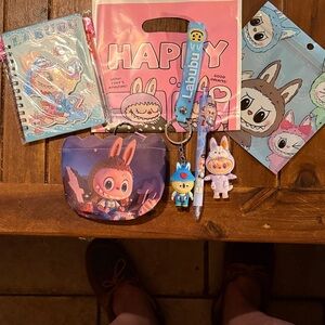 Cute Labubu Monster Bundle set Set with Accessories